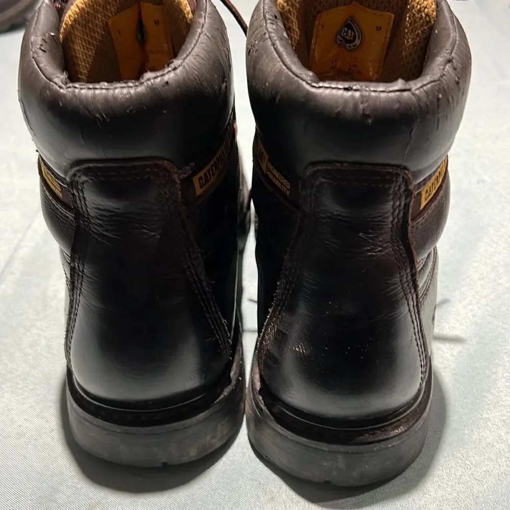 CAT Men Burgundy Colorado‎ Leather Boots Size 12 B52